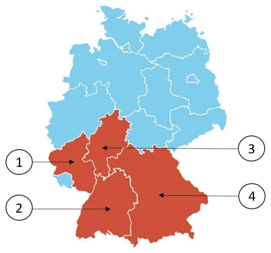 Abbildung zur Frage: Welches Bundesland ist Baden-Württemberg?