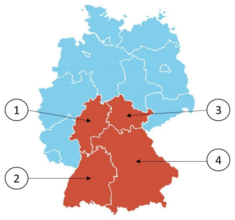 Abbildung zur Frage: Welches Bundesland ist Bayern?