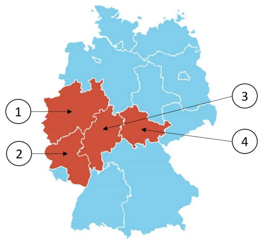 Abbildung zur Frage: Welches Bundesland ist Hessen?