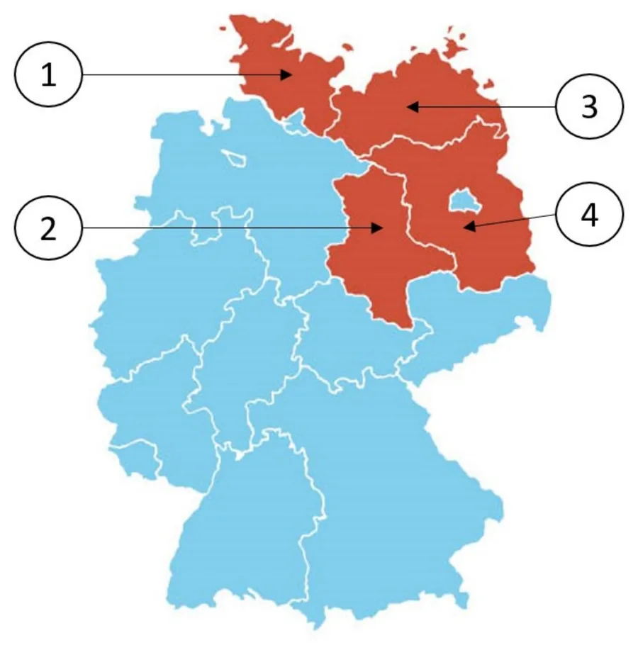 Abbildung zur Frage: Welches Bundesland ist Mecklenburg-Vorpommern?