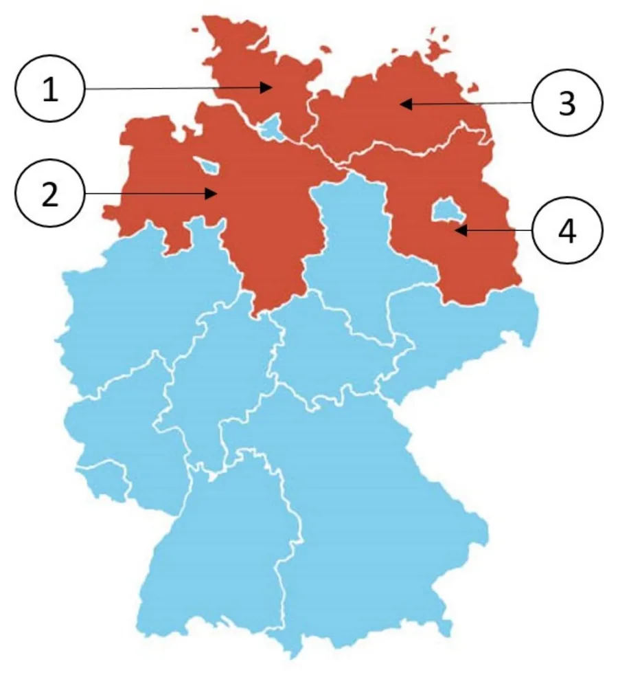 Abbildung zur Frage: Welches Bundesland ist Schleswig-Holstein?