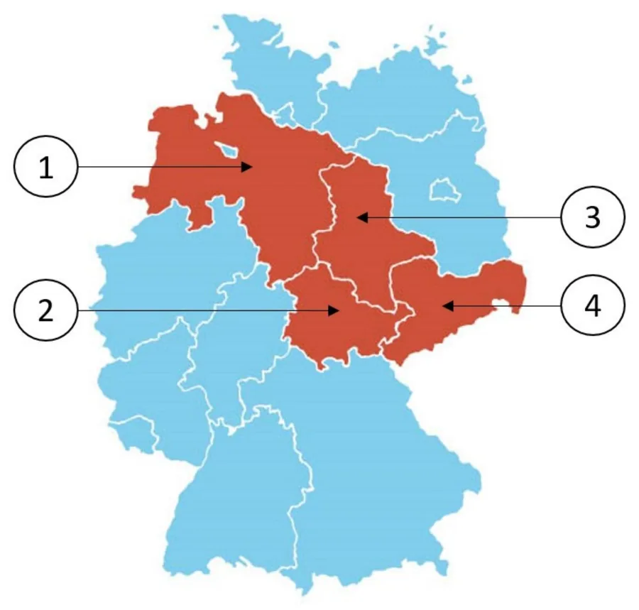 Abbildung zur Frage: Welches Bundesland ist Sachsen?